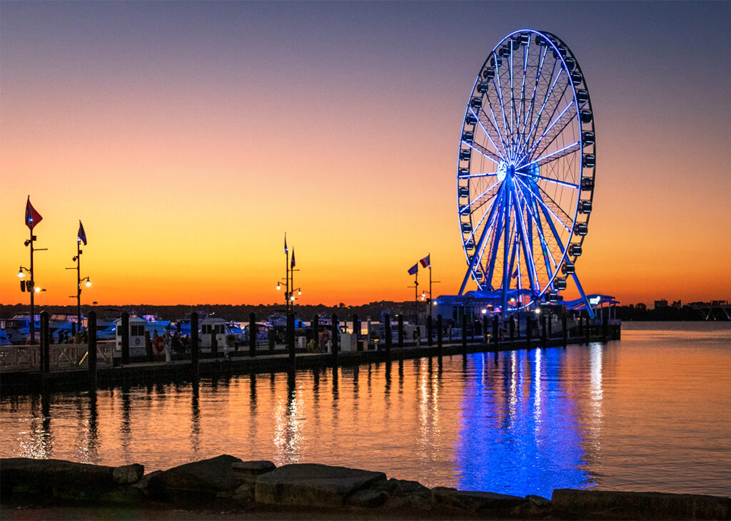 The Capital Wheel at Sunset